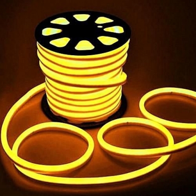 Neon Esnek Led Şerit  220 Volt  50 Metre Amber(Turuncu)